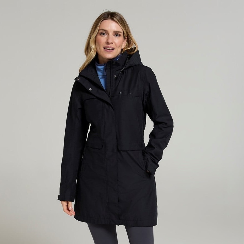 Mountain Warehouse Cloudburst Textured Womens Waterproof Jacket, Black
